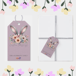 Osterfloralsonnengeblasene Kaninchenohren Familien Geschenkanhänger