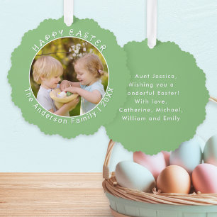 Osterfoto Frühlingsgrün Korb Anhänger Benutzerdefi Ornament Karte