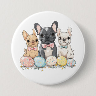 Osterfranzösische Bulldogs Button