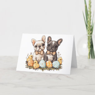 Osterfranzösische Bulldogs Feiertagskarte