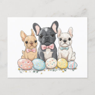 Osterfranzösische Bulldogs Postkarte