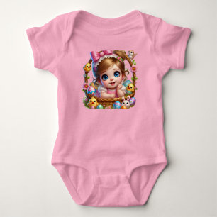 OSTERFREUDE ~ OSTER BABY MÄDCHEN ~ Korb ~ Strampler