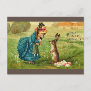 Osterfreuden im Vintage-Stil Postkarte