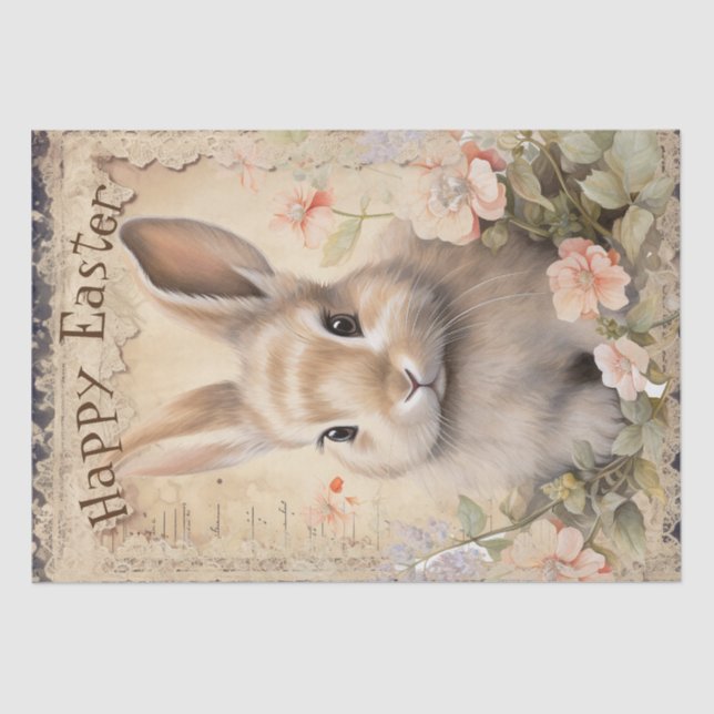 Osterfrühlingshase Seidenpapier (Vorderseite)