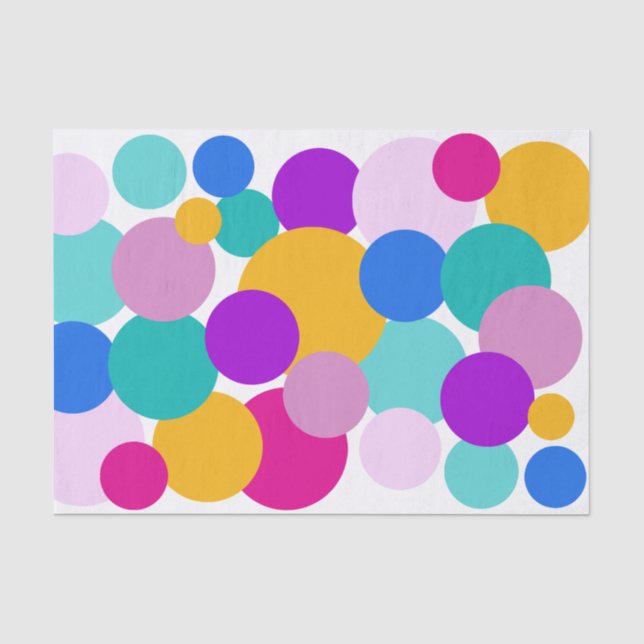 Osterfrühlingspunkte Polka Dots Seidenpapier (Vorderseite)