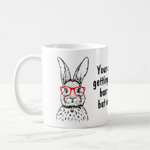Osterfunny Pet Bunny Illustration Zitate Schwarz Kaffeetasse