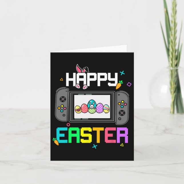 Ostergeblasene Ei Jagd Gamer Kinder Jungen Männer  Karte (Vorderseite)