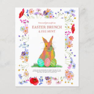 Ostergeblasene Eizelljagd und Brunch Budget Flyer