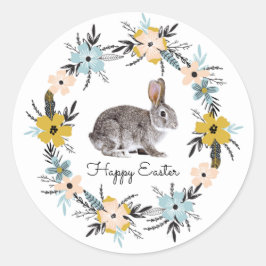 Ostergeblasene Ostern - Geschenkklammer Runder Aufkleber