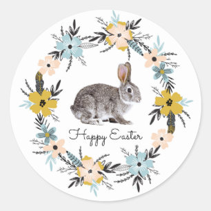 Ostergeblasene Ostern - Geschenkklammer Runder Aufkleber