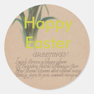 Ostergedicht 1939 runder aufkleber