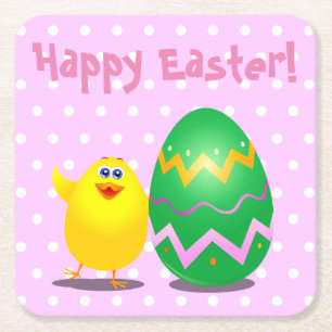 Ostergeile Rechteckiger Pappuntersetzer