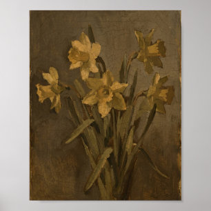 Ostergelbkrokus II als Geburtsblume März Poster