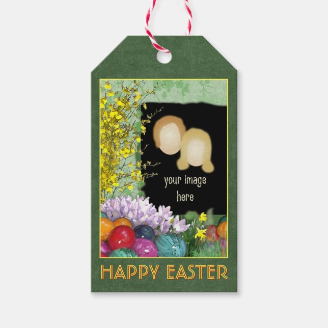 Ostergeschenk-Tag mit Ihrem Foto Geschenkanhänger (Vorderseite)