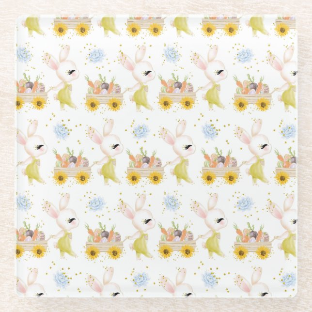 Ostergeschenke für Kinder Glasuntersetzer (Vorderseite)