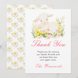 Ostergesichts-Brunch mit Lamm Dankeskarte