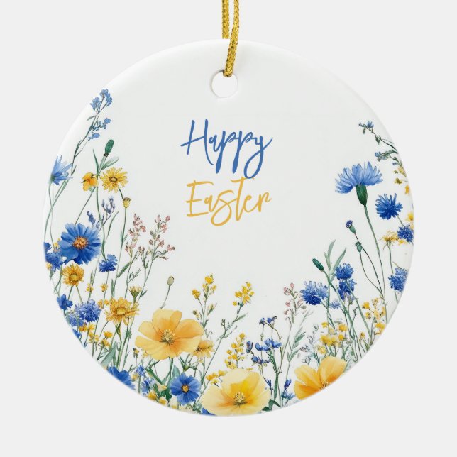 Ostergesichtsblumen  keramik ornament (Vorne)