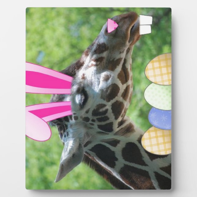Ostergiraffe Fotoplatte (Vorderseite)