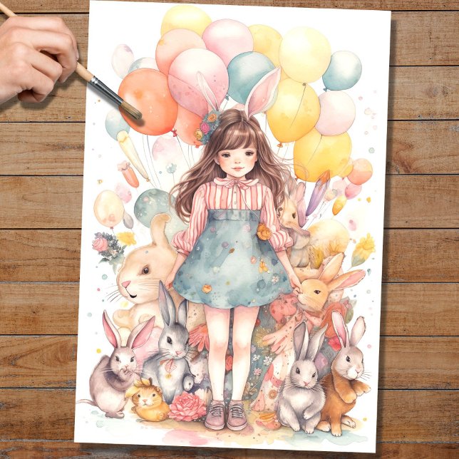 OsterGirl 3 Dekoupage Paper Seidenpapier (Von Creator hochgeladen)