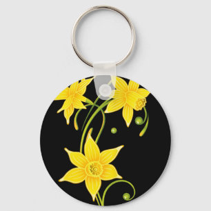 Osterglocken-Blumen-Shirt Florales Frühlingsdesign Schlüsselanhänger
