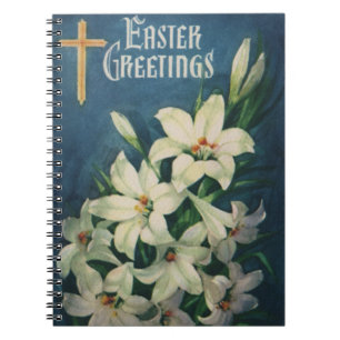 Osterglocken Blumen, Vintage religiöses Ostern Notizblock