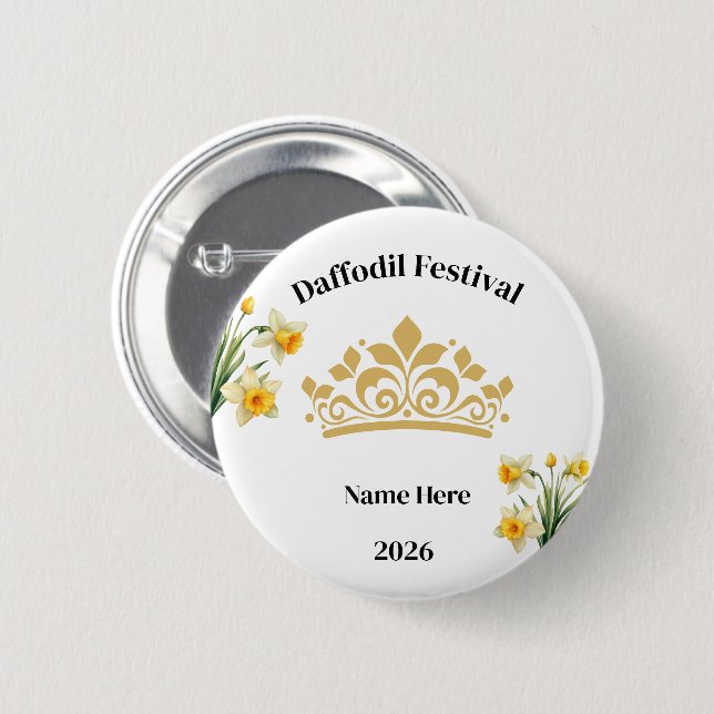 Osterglocken-Festival-Anstecknadel Button (Vorne & Hinten)