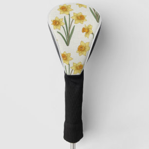Osterglocken-Frühlingsblumen in sanftem Gelb und G Golf Headcover