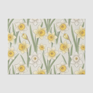 Osterglocken-Frühlingsblumen in sanftem Gelb und G Seidenpapier