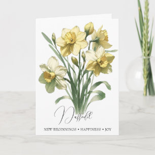 Osterglocken-März-Birthday-Blumen-Geburtstagskarte Karte