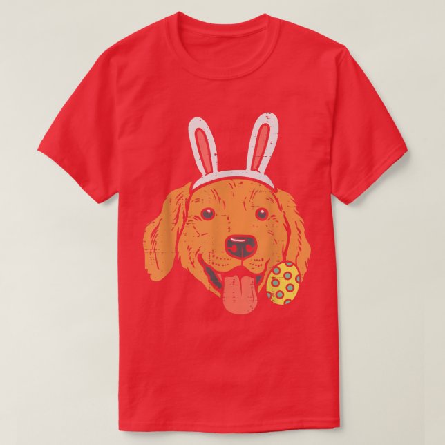 Ostergolden Retriever Bunny Face Dog Lover Men W T-Shirt (Design vorne)