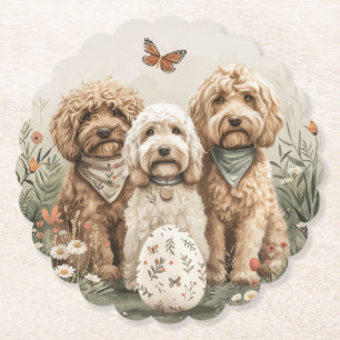 Ostergoldendoodle-Hunde Untersetzer