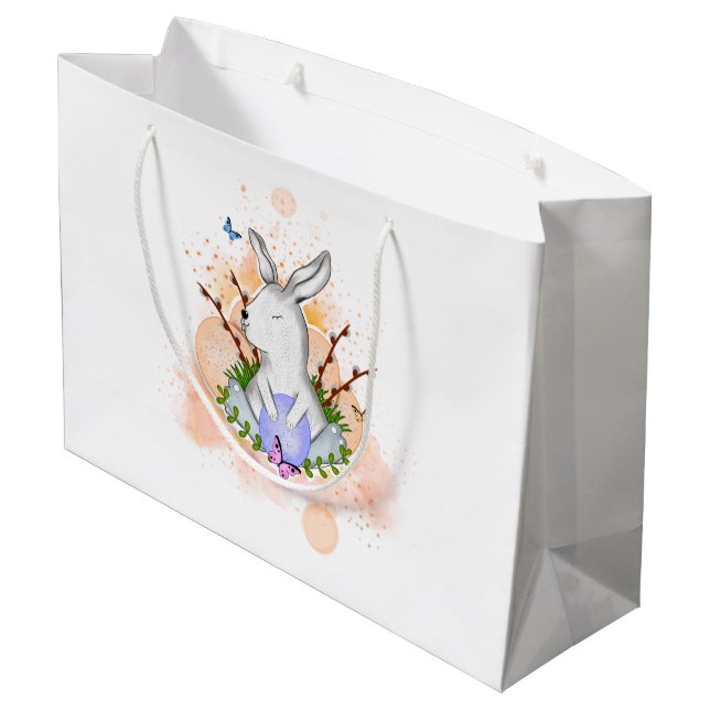 Ostergroße Geschenktasche Große Geschenktüte (Rückseite Schrägansicht)