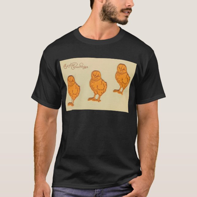 Ostergruß Chicks Beige T-Shirt (Vorderseite)