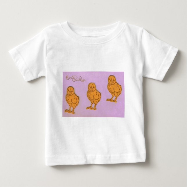 Ostergruß Chicks Lila Baby T-shirt (Vorderseite)