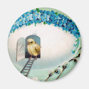 Ostergruß der Vintage-Hühner Magnet