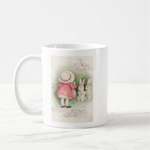 Ostergruß Vintage-Hasen Kaffeetasse