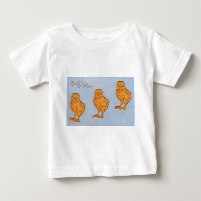 Ostergrüsse Chicks Blue Baby T-shirt (Vorderseite)
