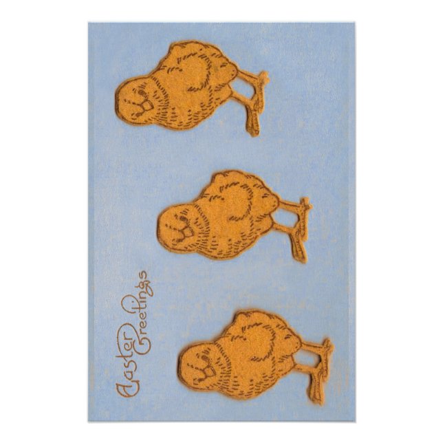 Ostergrüsse Chicks Blue Poster (Vorderseite)