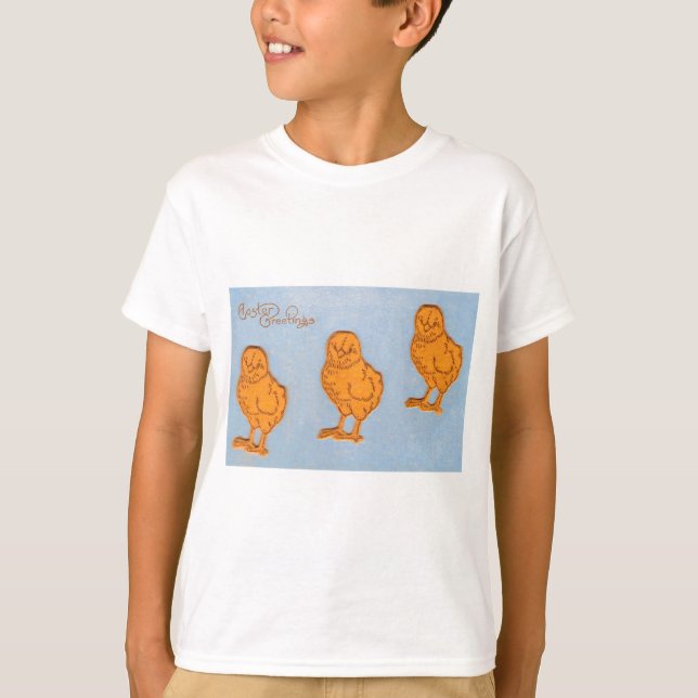 Ostergrüsse Chicks Blue T-Shirt (Vorderseite)