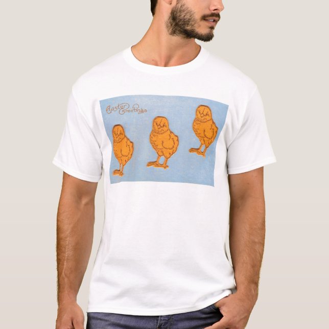 Ostergrüsse Chicks Blue T-Shirt (Vorderseite)