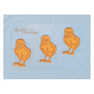 Ostergrüsse Chicks Blue Tischdecke