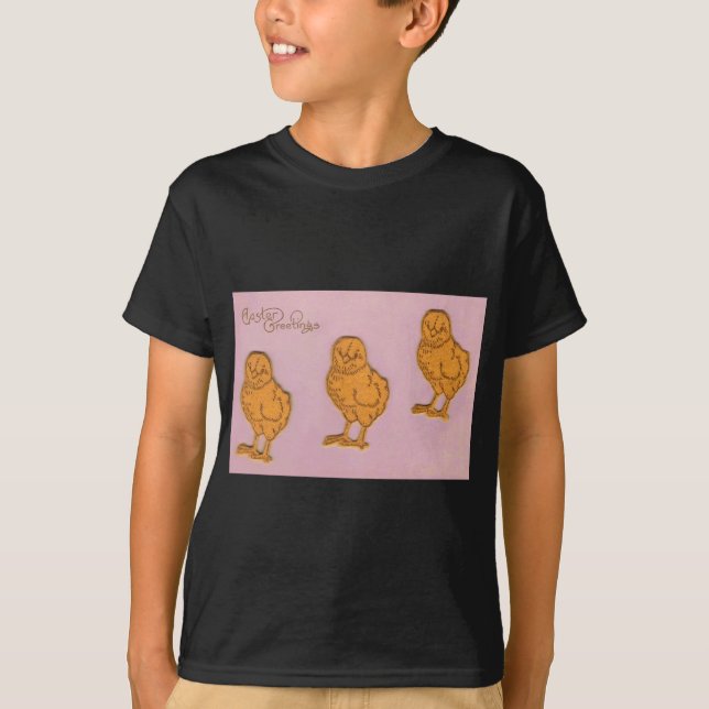 Ostergrüße Chicks Pink T-Shirt (Vorderseite)