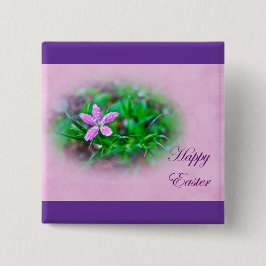 Ostergrüße Deptford Pink Wildblume Button