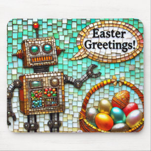 OSTERGRÜSSE DES ROBOTERS Eier ~ Mousepad