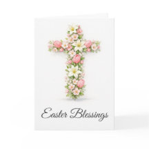 Ostergrüße Florales Kreuz Christliches Ostern