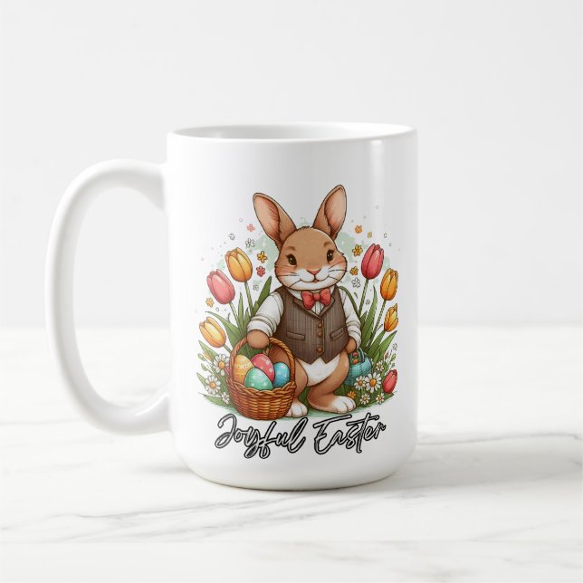 Ostergrüße - Fröhlicher Osterkaffee-Becher Kaffeetasse (Links)