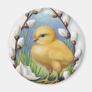 Ostergrüße Gelbes Küken Magnet