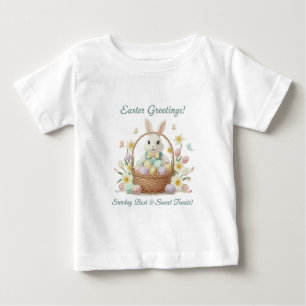 "Ostergrüße Hase & Korb Wasserfarben Feiertag" Baby T-shirt