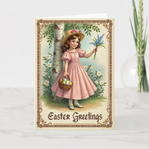 Ostergrüße Karte mit Blumenmotiv