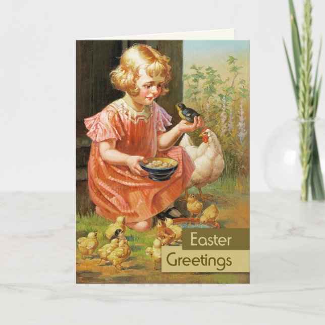 Ostergrüße. Kunsteraster-Karte Feiertagskarte (Vorderseite)